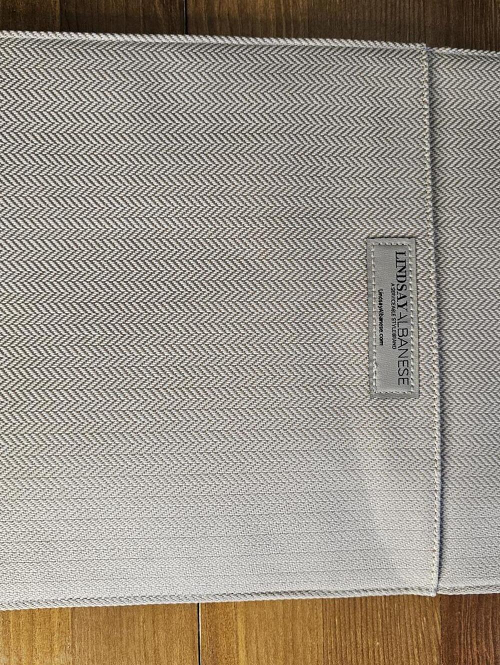 Lindsay Albanese Beige Herringbone Tablet Sleeve Case - Picture 2 of 3